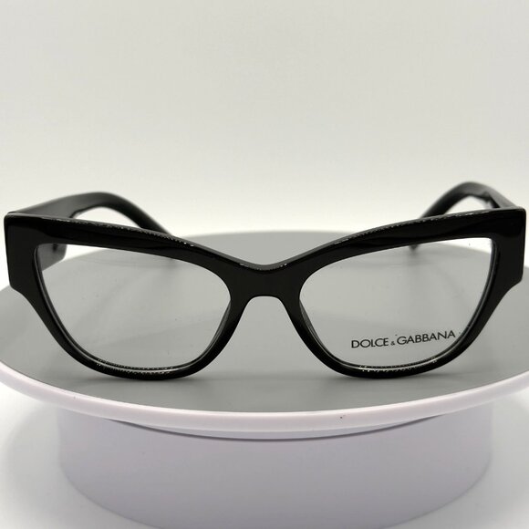 DOLCE & GABBANA DG3378 501 Black Demo Lens 55 mm Women's Eyeglasses - Picture 2 of 10